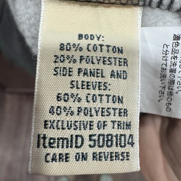 LL Bean‎ Quilted Sweatshirt Full Zip Grey Women’s Cardigan Size P Large - Picture 6 of 9